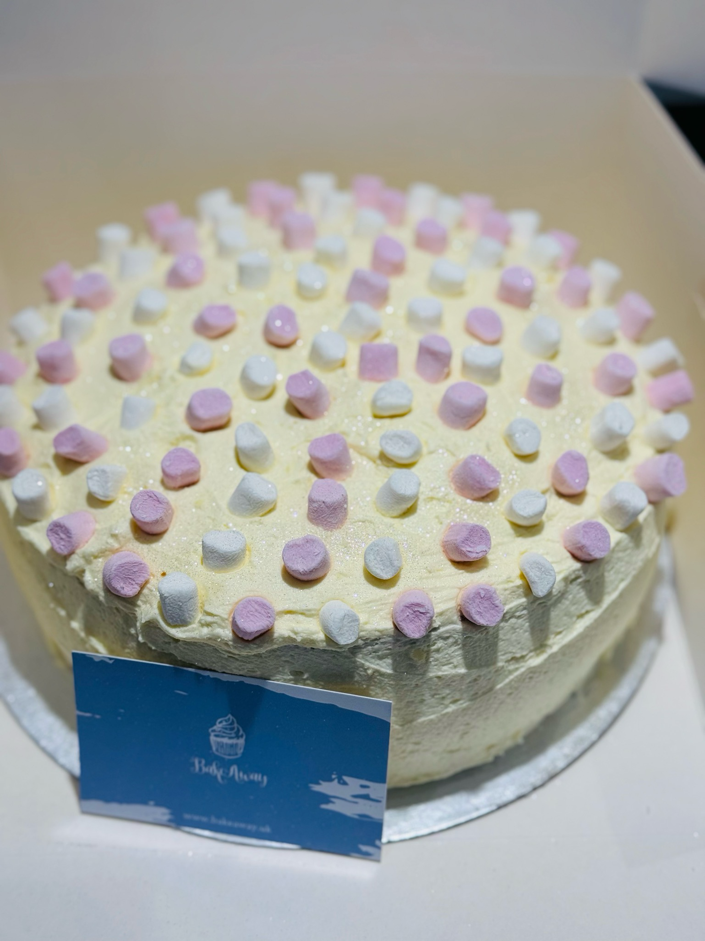 Victoria Sponge With Buttercream Icing And Marshmallows