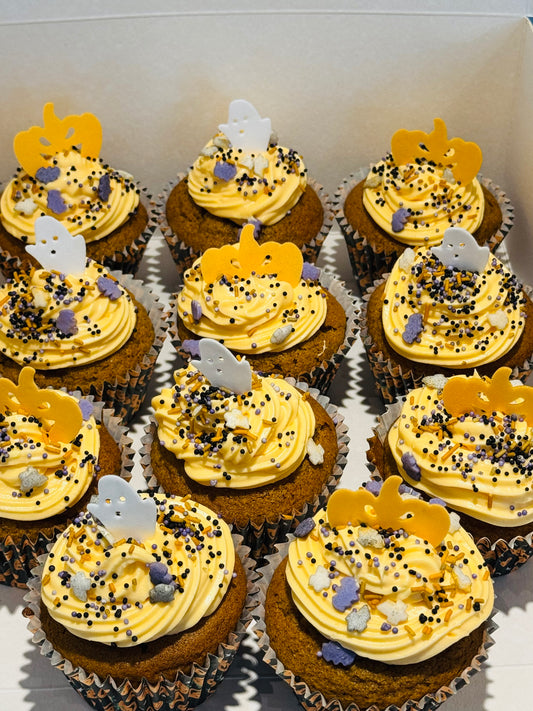 Halloween Pumpkin & Cinnamon Cupcakes