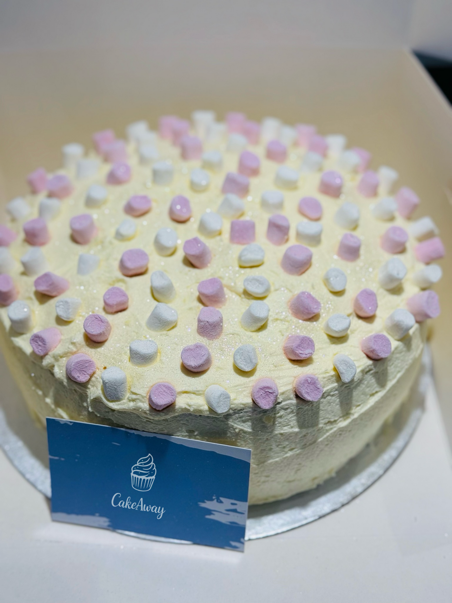 Victoria Sponge With Buttercream Icing And Marshmallows