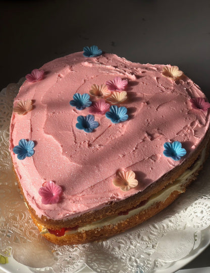 Pink Heart Cake