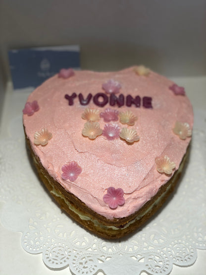 Pink Heart Cake